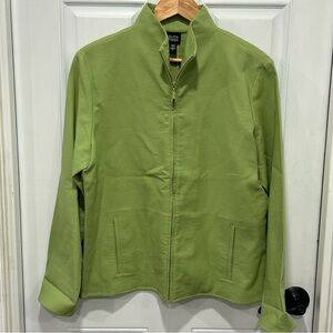 EILEEN FISHER Women’s Full Zip Jacket Green Pockets Long Sleeve Stretch Size L